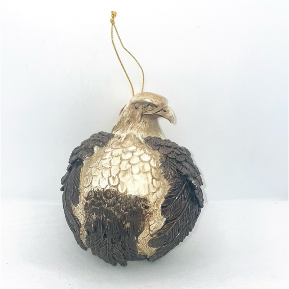 RARE Vintage Christmas Holiday Ornament Bald American EAGLE Large Orb Like Xmas - Picture 5 of 5